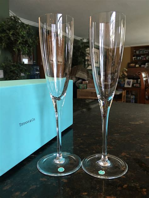 tiffany crystal glassware|tiffany and company champagne glasses.